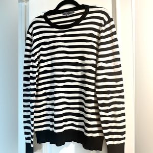 John Varvatos striped sweater.